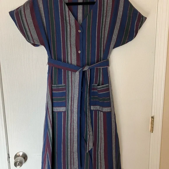 Polagram Multicolor Striped Midi Dress - Picture 2 of 9